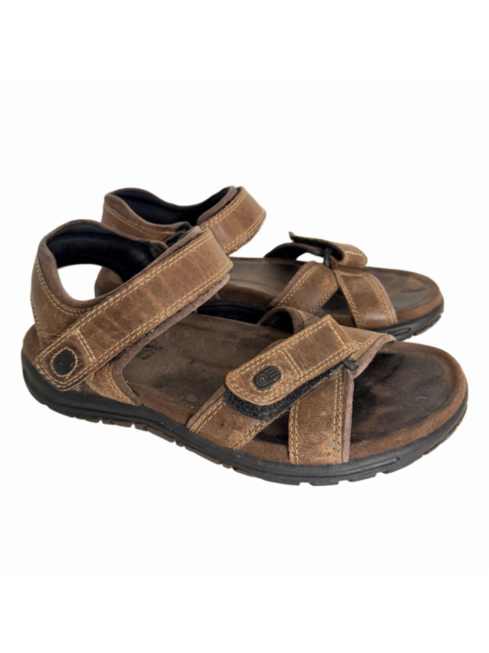 Teva Leather Cross Strap Outdoor Hiking Sandals Brown Men's Size 9 Gorpcore